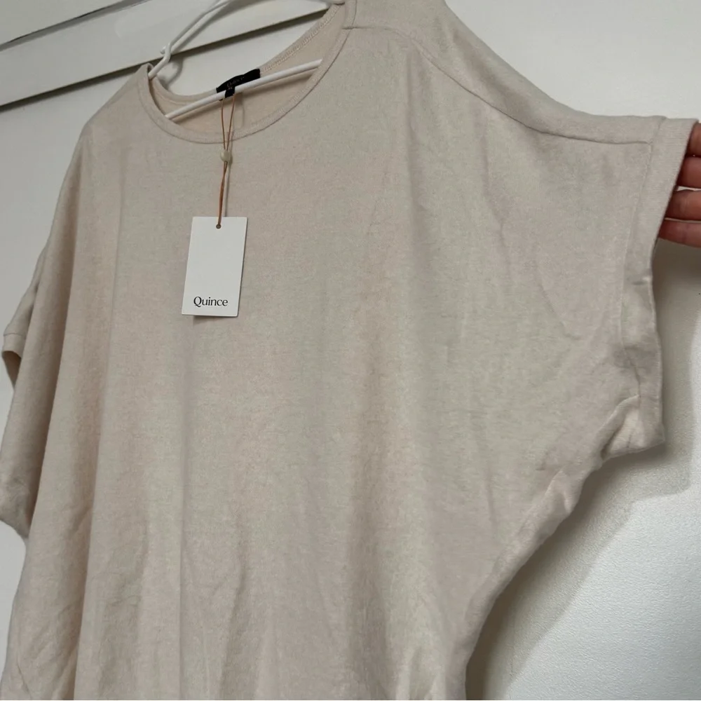 Quince NEW Dolman Brushed Soft Sweater Top Ivory - Picture 4 of 6